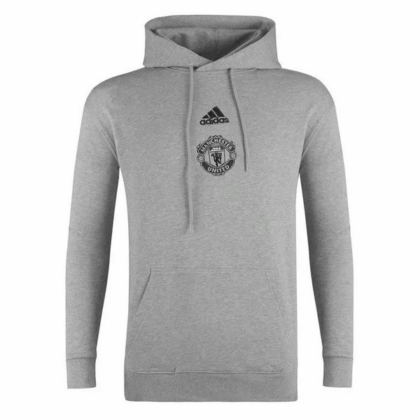 Felpa Cappuccio Manchester United 20/21 Grigio